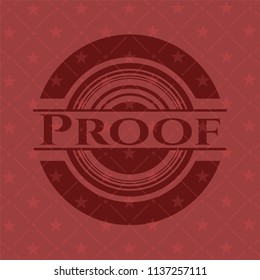 Proof realistic red emblem