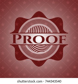 Proof realistic red emblem