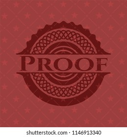 Proof red emblem. Retro