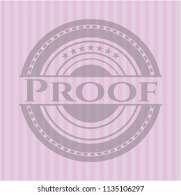 Proof retro pink emblem