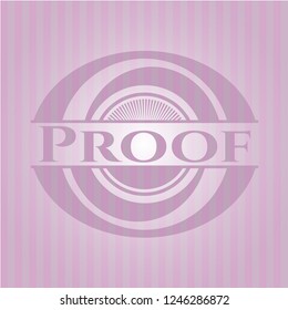 Proof retro pink emblem