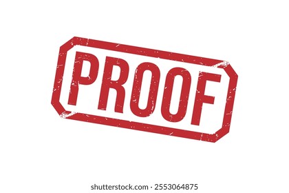 PROOF ilustração de vetor de carimbo de borracha no fundo branco