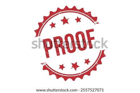 PROOF rubber stamp vector illustration on white background
