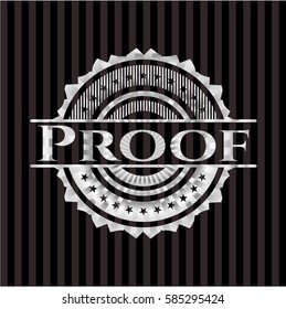 Proof silvery emblem or badge