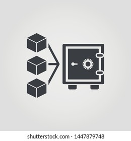 Proof Of Stake flat icon. Monochrome creative design from blockchain icons collection. Simple sign illustration proof of stake icon for mobile and web usage.