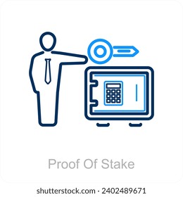 Proof Of Stake icon concept