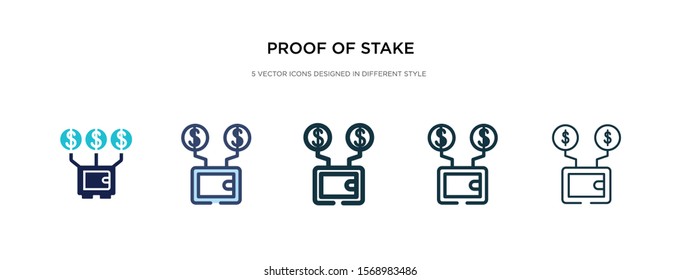 proof of stake icon in different style vector illustration. two colored and black proof of stake vector icons designed in filled, outline, line and stroke style can be used for web, mobile, ui