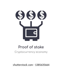 proof of stake icon. isolated proof of stake icon vector illustration from cryptocurrency economy collection. editable sing symbol can be use for web site and mobile app