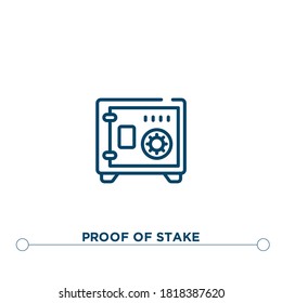 proof of stake outline vector icon. simple element illustration. proof of stake outline icon from editable cryptocurrency concept. can be used for web and mobile
