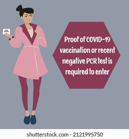 Proof of vaccination is needed to enter the business