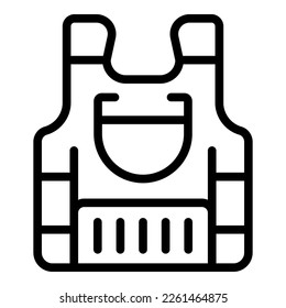 Proof vest icon outline vector. Police bulletproof. Tactical armor