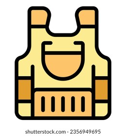 Nachweis der Vektorgrafik des Westensymbols. Polizei kugelsicher. Tactic-Rüstungsfarbe