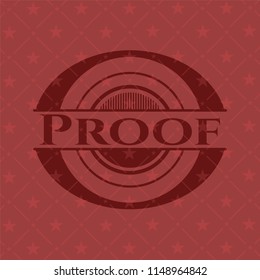 Proof vintage red emblem