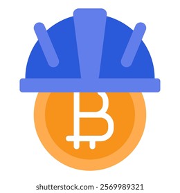 Proof of Work Crypto and Blockchain icon illustration