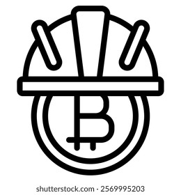 Proof of Work Crypto and Blockchain icon illustration