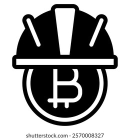 Proof of Work Crypto and Blockchain icon illustration