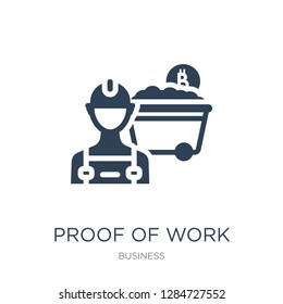proof of work icon vector on white background, proof of work trendy filled icons from Business collection, proof of work vector illustration
