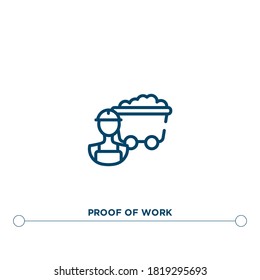 proof of work outline vector icon. simple element illustration. proof of work outline icon from editable business concept. can be used for web and mobile
