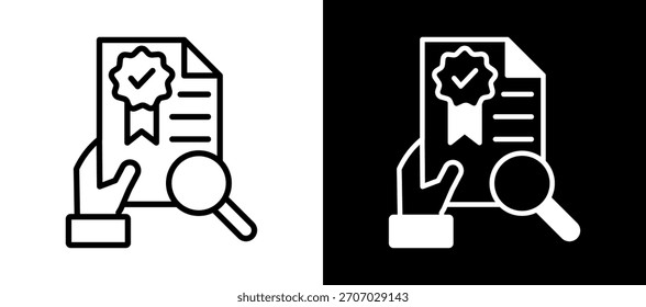 Proofing Icon whiteblack Vector Illustration