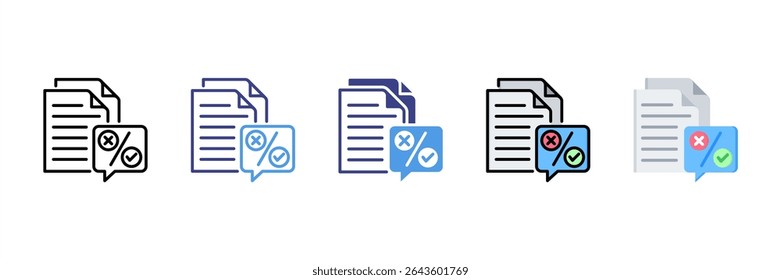 Proofreading Multi Style Icon Set