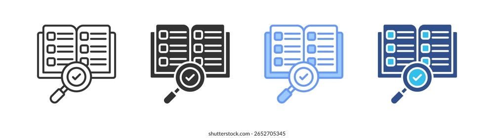 Proofreading Multi Style Icon Set Vector