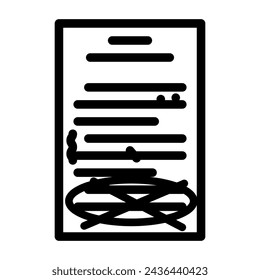 proofreading text technical writer line icon vector. proofreading text technical writer sign. isolated contour symbol black illustration