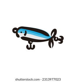 Prop bait - Fishing lure icon (Hand draw color version)