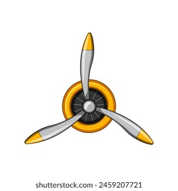 prop propeller cartoon. underwater hull, screw aircraft, engine motor prop propeller sign. isolated symbol vector illustration