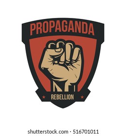 Propaganda Badge, Fist Hand