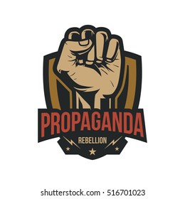 Propaganda Badge, Fist Hand