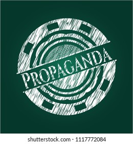 Propaganda with chalkboard texture