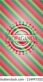 Propaganda christmas style emblem.