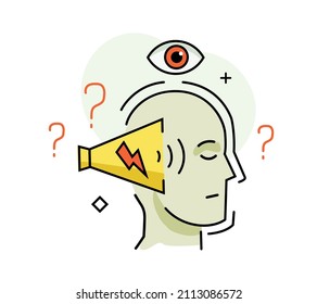 Propaganda, disinformation, media lies. brainwashing, journalism, media