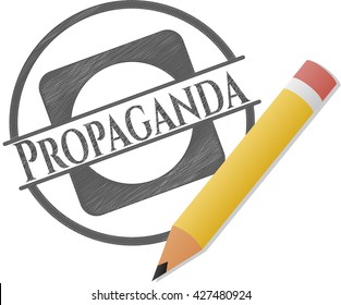 Propaganda dibujada con pinzas