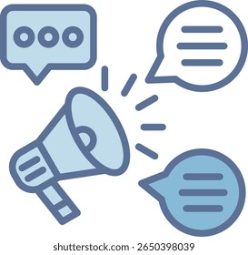 Propaganda Filled Blue Tone Icon