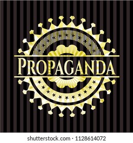 Propaganda gold shiny emblem