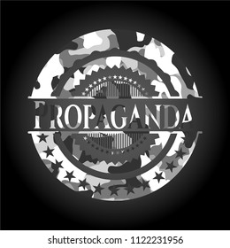 Propaganda grey camouflage emblem