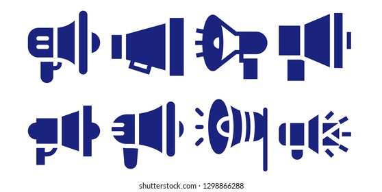  propaganda icon set. 8 filled propaganda icons. Simple modern icons about  - Megaphone