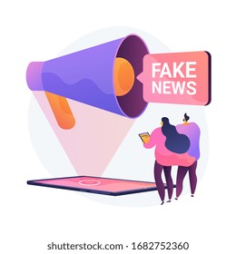 Propaganda in media. News fabrication, misleading information, facts manipulation. Misinformed people, disinformation spread. Fraud journalism. Vector isolated concept metaphor illustration