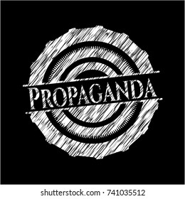 Propaganda on blackboard