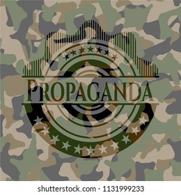 Propaganda on camouflage pattern