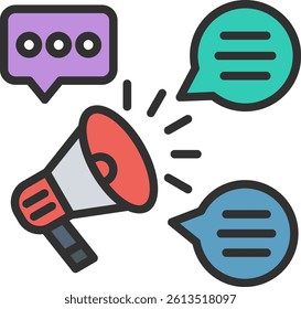 Propaganda Outline Filled Style Icon
