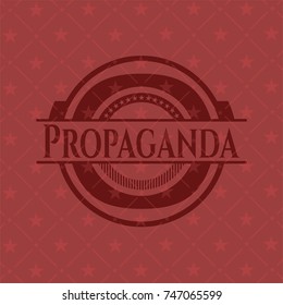 Propaganda realistic red emblem
