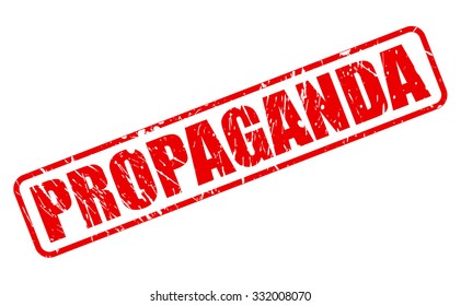 PROPAGANDA red stamp text on white