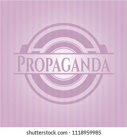 Propaganda retro pink emblem