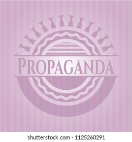 Propaganda retro pink emblem