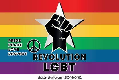 Propaganda Revolution New LGBTQ+ Rights Pride Rainbow flag