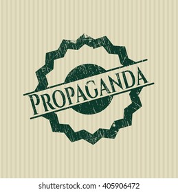 Propaganda with rubber seal texture