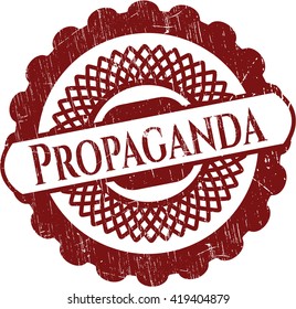 Propaganda rubber stamp with grunge texture