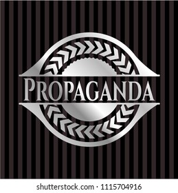 Propaganda silver shiny emblem